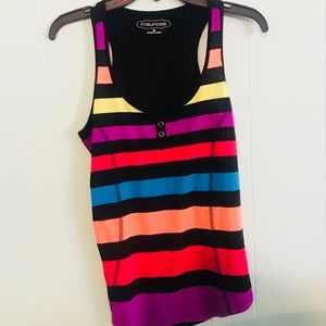 Maurice’s rainbow striped tank